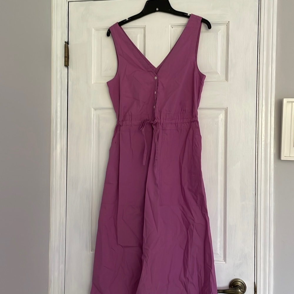 Gap purple tie waist maxi dress